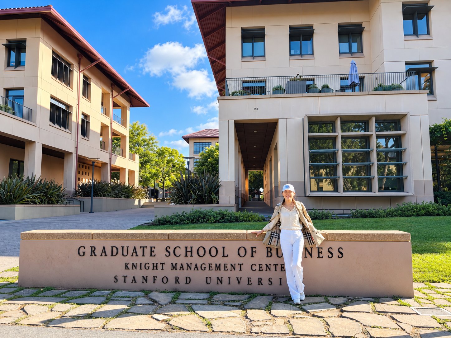 张春雨在斯坦福大学商学院 Knight Management Center